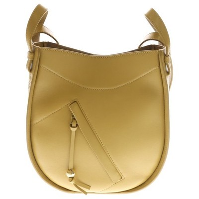 LOEWE Hammock Slice Shoulder Bag Handbag Mustard Leather Gold Hardware