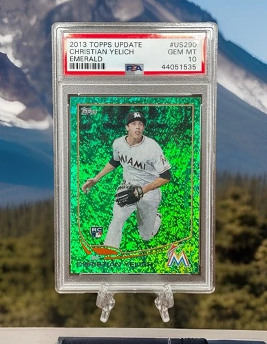 2013 Topps Update Christian Yelich Emerald PSA 10 #US290 RC Gem Mint