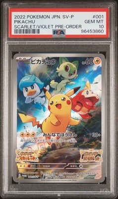 PSA 10] Pikachu 001/SV-P Scarlet and Violet Preorder Promo