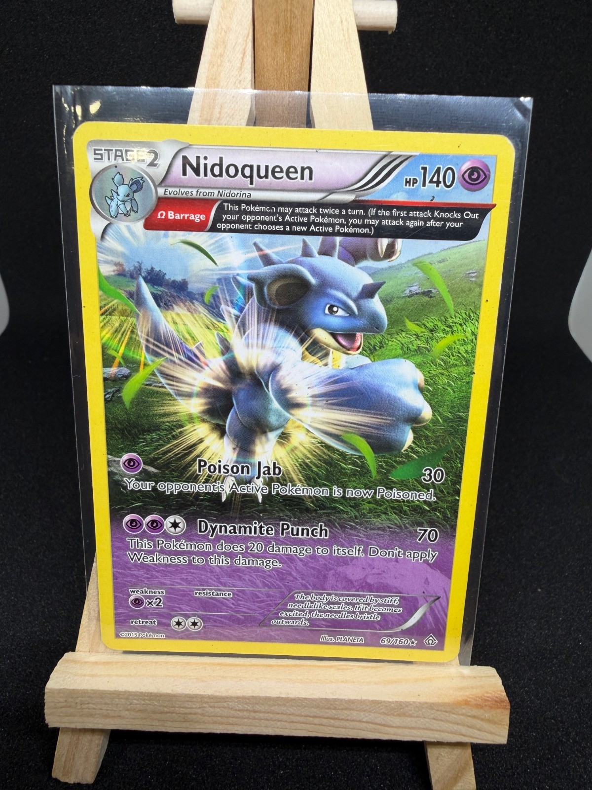 Pokemon Nidoqueen (Omega) Reverse Holo Rare XY - Primal Clash 69/160 LP