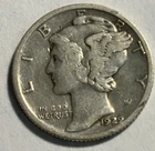 1929 P Mercury Silver Dime Fine