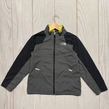 The North Face Boys Polartec Fleece Lined Jacket Size M 10/12 Gray Black