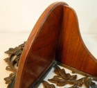 Vtg Unbranded Grape Leaf Half Moon 7 1/2" Hanging Wall Shelf Mid-Century 1900s — photo 10