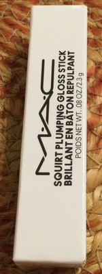 MAC Squirt Plumping Gloss Stick Natural Shine - 10 Clear - Full Size New