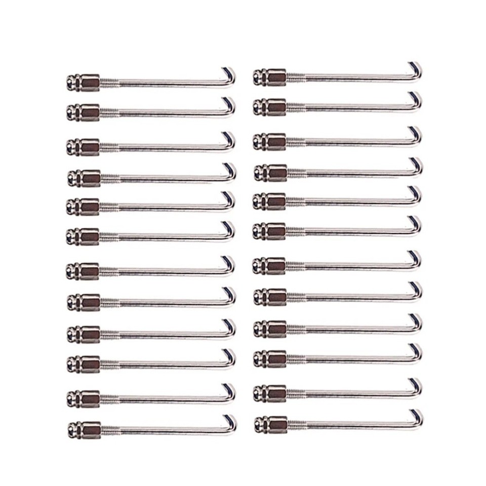 24pcs Standard Meal Banjo Parts Banjo Round Hooks Thread HA08 (Silver ...