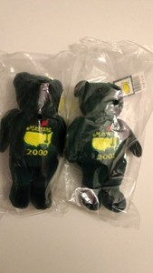 2 original first Masters caddy Bears 2000 and 2001 Augusta National New