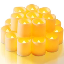 Homemory Flickering Flameless LED Tealight Candles 12PCS Battery Operated Rea...