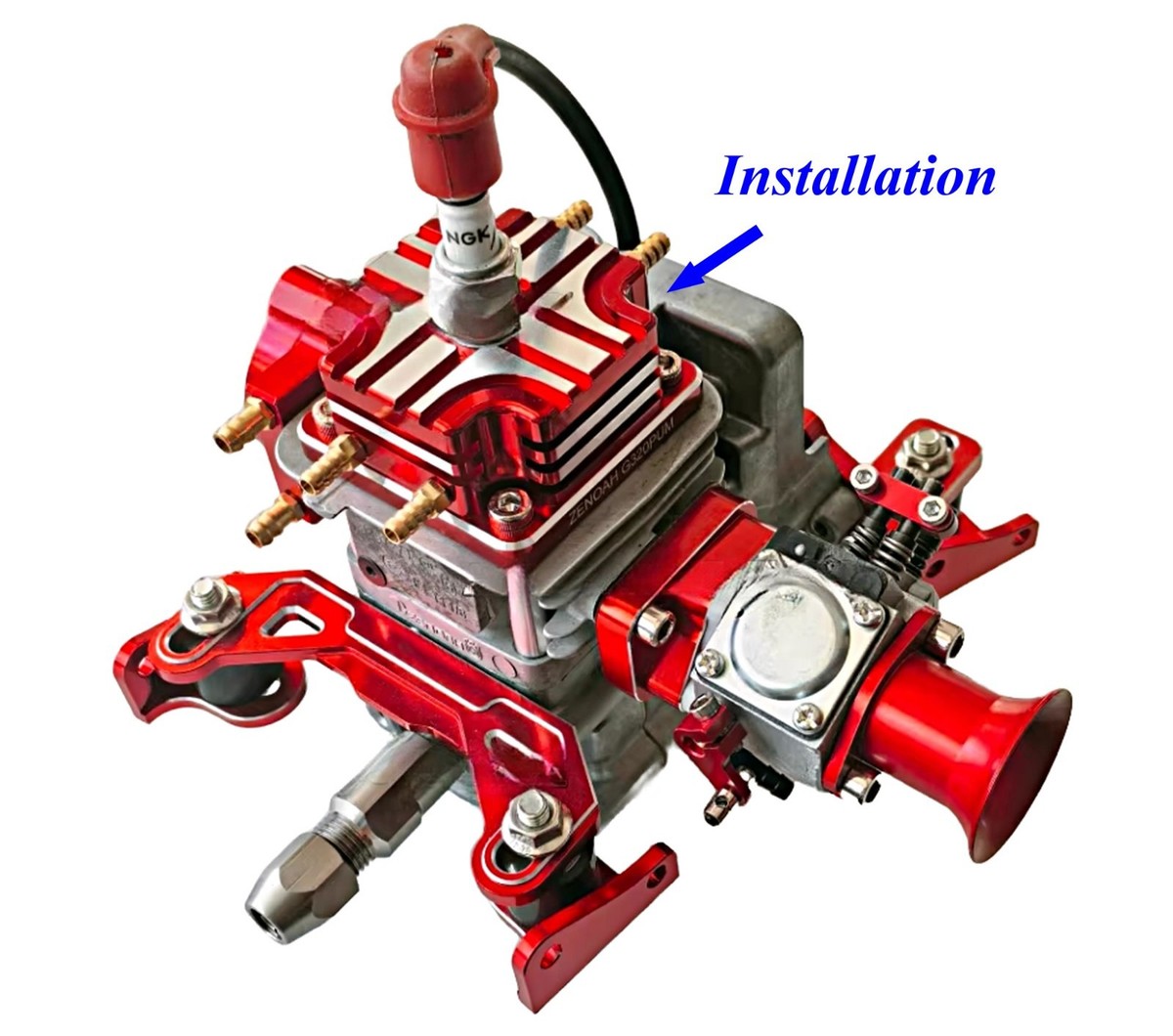 Aluminum Water Jacket for Zenoah G320PUM 32CC Gas Marine Engine RC