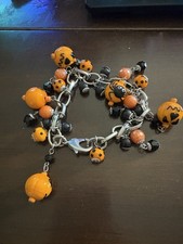 Halloween Pumpkin Charm Bracelet