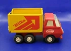 Vintage Tonka Mini Delivery Box Dump Truck 5” Red And Yellow 1970’s