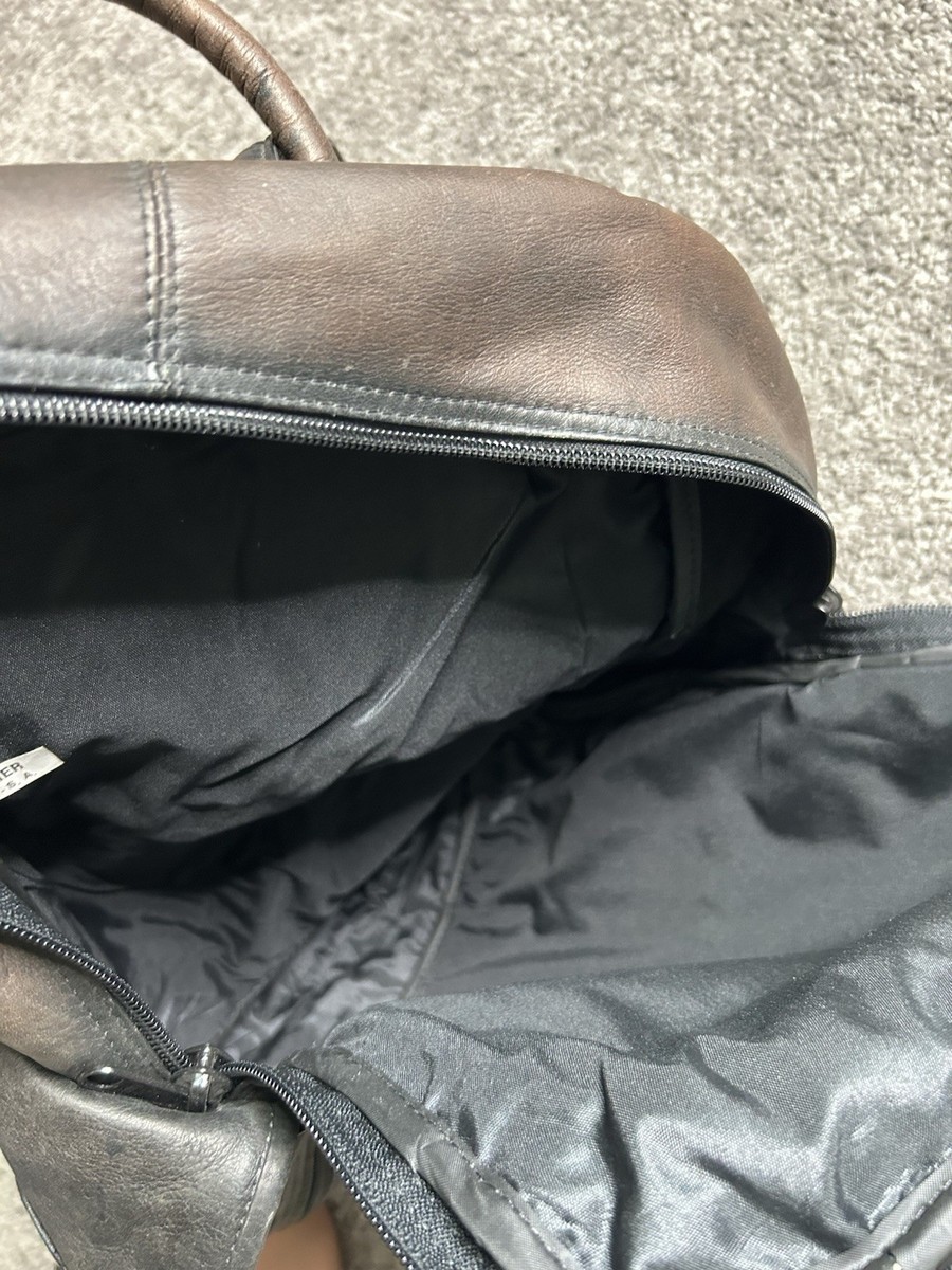 Vintage Leather Backpack Sunfaded Buckle Made In Colombia | eBay display picture 2