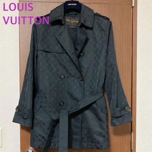 LOUIS VUITTON（LV） Louis Vuitton Monogram Trench Cappotto Giacca Nero 38
