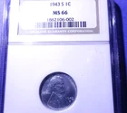 1943-S Lincoln Cent  NGC MS 66    Read Description