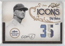 2011 Playoff Prime Cuts Icons Jersey Number Materials 25/25 Phil Niekro HOF 12xz