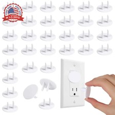 Rindion 65 Pcak Outlet Plug Covers, White Baby Proof Outlet Covers, Plastic Elec