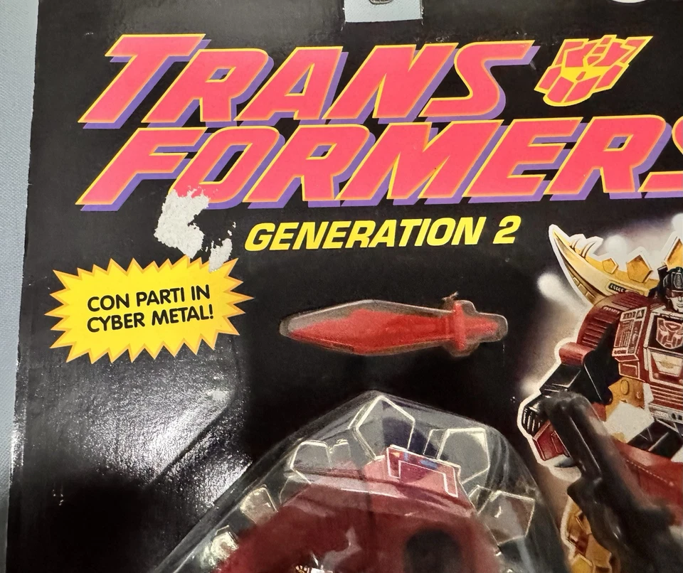 Transformers Snarl Original G2 1994 Dinobot Red MOSC Sealed Italian Card - Image 3 of 4