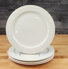 Syracuse Cascade White 4 Dinner Plate Set Japan Dinnerware Tableware 9 5/8"