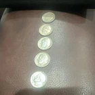 Roosevelt Dimes Lot R of 5 - silver 10C US Coins 1948 1954 1962 1964 1964