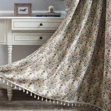 Bhusb Farmhouse Curtains For Living Room 63 Inch Lengthboho Floral Cotton Linen