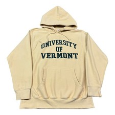 2000s MV Sport University of Vermont Yellow Hoodie Sweatshirt Men's M FLAWS