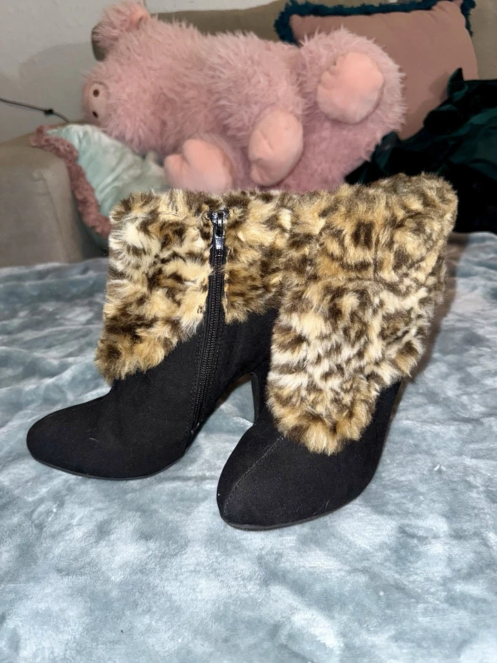 Женские кукольный домик искусственного меха ботильоны размер 7 - Изображение 2 из 3
