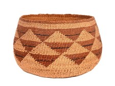 Antique Hupa Karok Basket   Early/Mid 20th Century  Size 4.625" H x 7.75" W