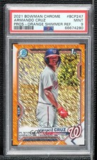 2021 Bowman Chrome Orange Shimmer Refractor 25/25 Armando Cruz PSA 9 MINT 0nr3