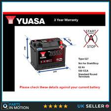 Battery fits FORD KA FIESTA FOCUS TRANSIT CONNECT MAVERICK GALAXY 027