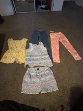 Cat Jack Girls Pants Bottoms Size 8 Bundle Lot Old Navy Romper size 6-7
