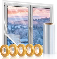 Window Insulation Kit, 63 � 394 Inch Plastic Window Covering for Winter, Wind...