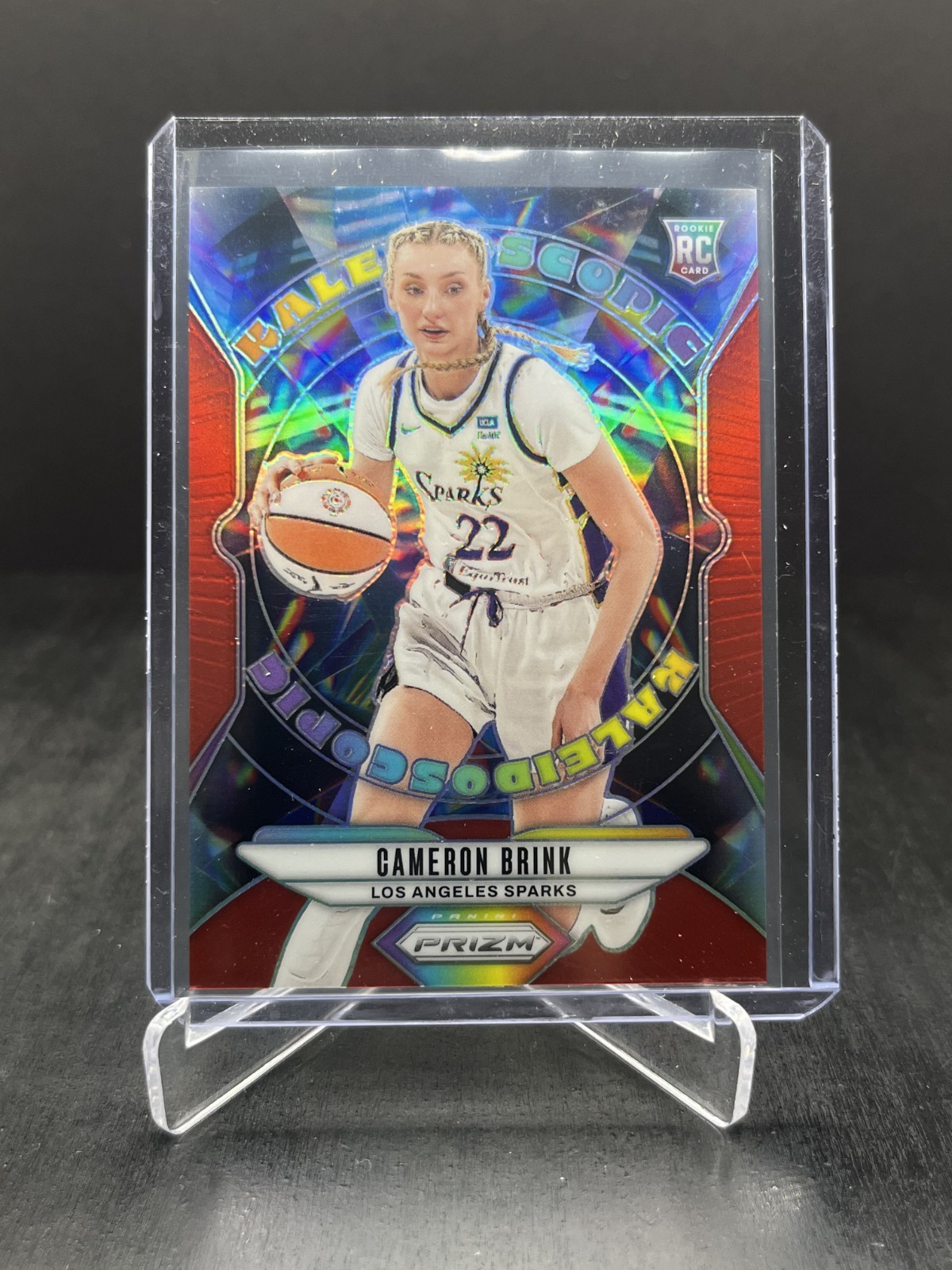 2024 Panini Prizm WNBA Cameron Brink RC Rookie Kaleidoscopic Red 18/99 #14