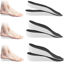 3 Pairs Height Increase Insoles, Heel Lifts for Shoes, Inserts for Men and Women