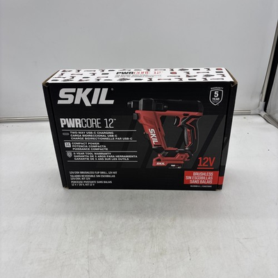 #ad NEW Skil PWRCORE 12V 20V Brushless Flip Drill DL6300D 11 w Battery Charger USB C $59.50