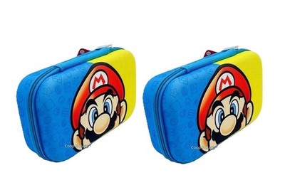 Super Mario EVA Pencil Case 2 Pack Hard Shell Zipper Storage School Supply Kids