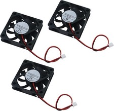 3-Pack 60mm x x 15mm 6015 Brushless DC Cooling Fan 12V 2 Pin 12 Volt DC Fan