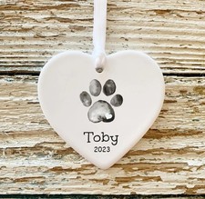Pet Ornament Paw Print Dog Christmas Ornament Cat Paw Ornament