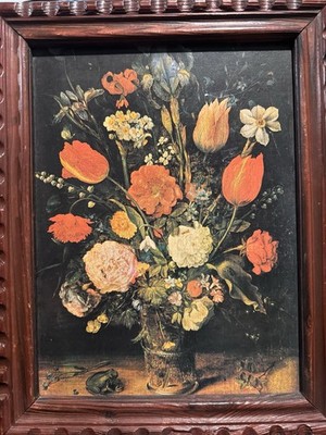 Bouquet Flowers Tulips Vase Flemish Oil painting Old Master