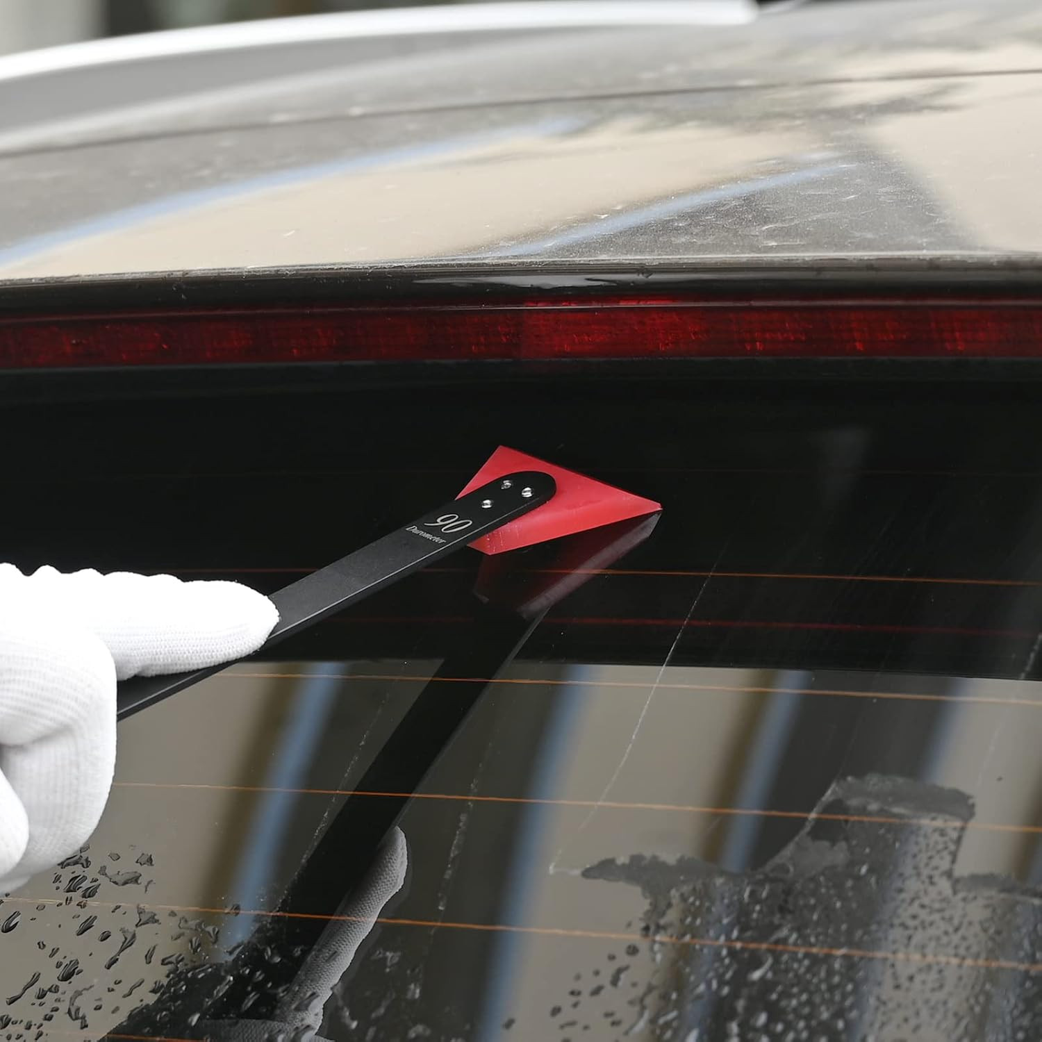 Small Squeegee for Vinyl, 2 in 1 Different Hardness Rubber Blade with Metal Hand