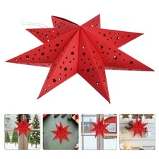 4 Pcs Red Paper Star Hanging Stars Holiday Lantern Shade Lampshade