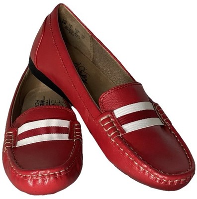 LifeStride Velocity Memory Foam Flats Red Slip On Comfort Shoes Women s 6 NWOB