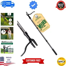 Chemical-Free Gardening: Grampa's Stand-Up Weed Puller with Comfort Grip Handle