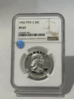 1956 US Franklin Half 50c Type 2 NGC PF67 “Wings” Sticker