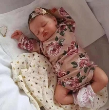 Realistic Soft Reborn Dolls Vinyl Silicone Newborn Baby Girl Doll Cute Xmas Gift