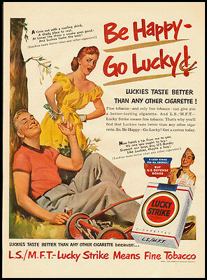 1941 Vintage ad Lucky Strike Cigarettes Tobacco Large Leaf Green