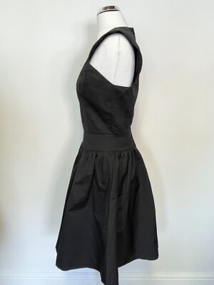 REISS LEAH BLACK DROPPED WAIST FIT \u0026 FLARE DRESS SIZE 8 | eBay UK