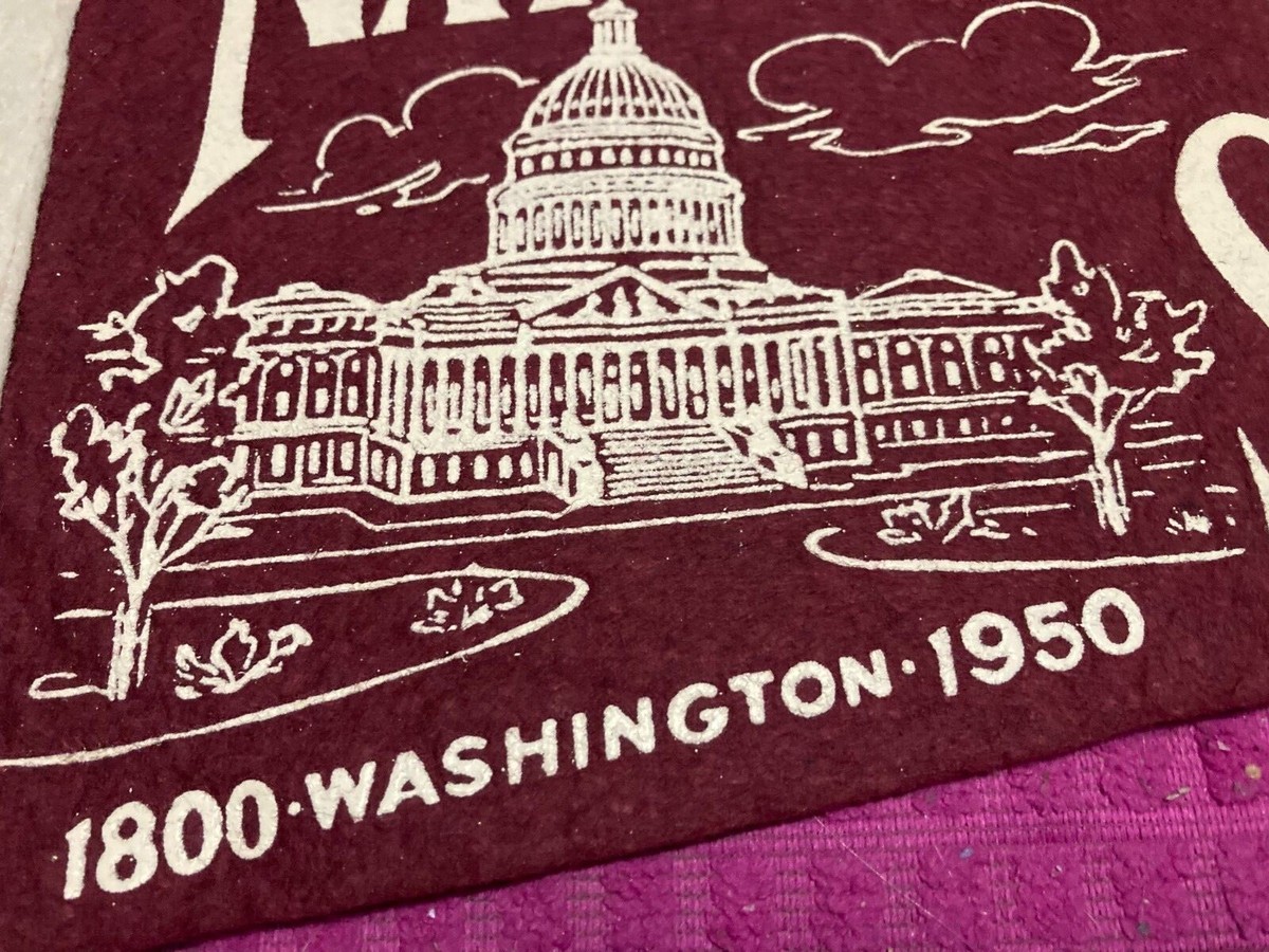 Rare NATIONAL CAPITOL WASHINGTON Sesquicentennial Pennant 1800