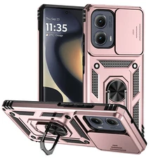 NEW For Motolola Moto Edge 5G 2024 Shockproof 360 Ring Hard PC+TPU Hard Case