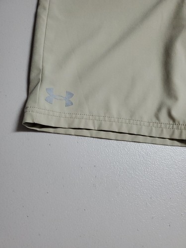 Youth Loose Fit Long Khaki Polyester Shorts By Under Armour Size 16 EUC - Picture 3 of 7