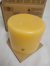 PARTYLITE #65189 PILLAR 3 WICK 6 X 5 " (GLOWING EMBERS) Yellow Scented Candle