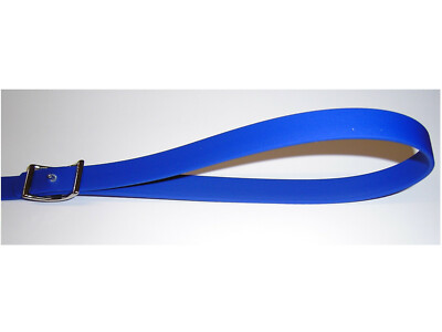 MJH BioThane Hundeleine 2m, 16mm Breit, Blau - Mit Handschlaufe & Karabiner, Für Hunde Bis 50kg
